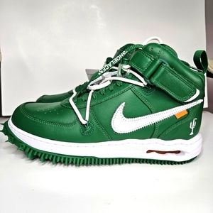 Nike Air Force 1 Mid x Off-White™ Pine Green size 10.5 Virgil Abloh.